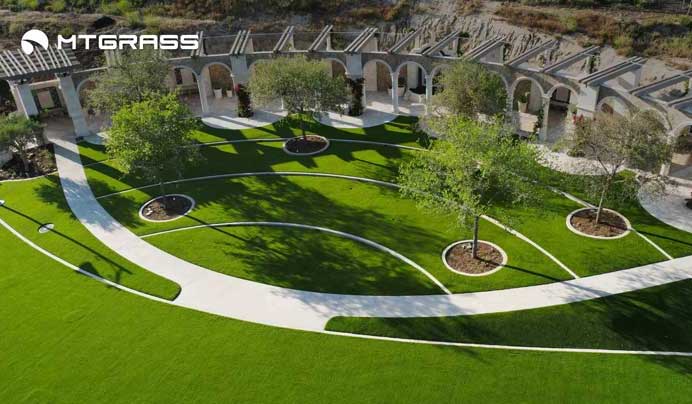 Residential artificial turf installation